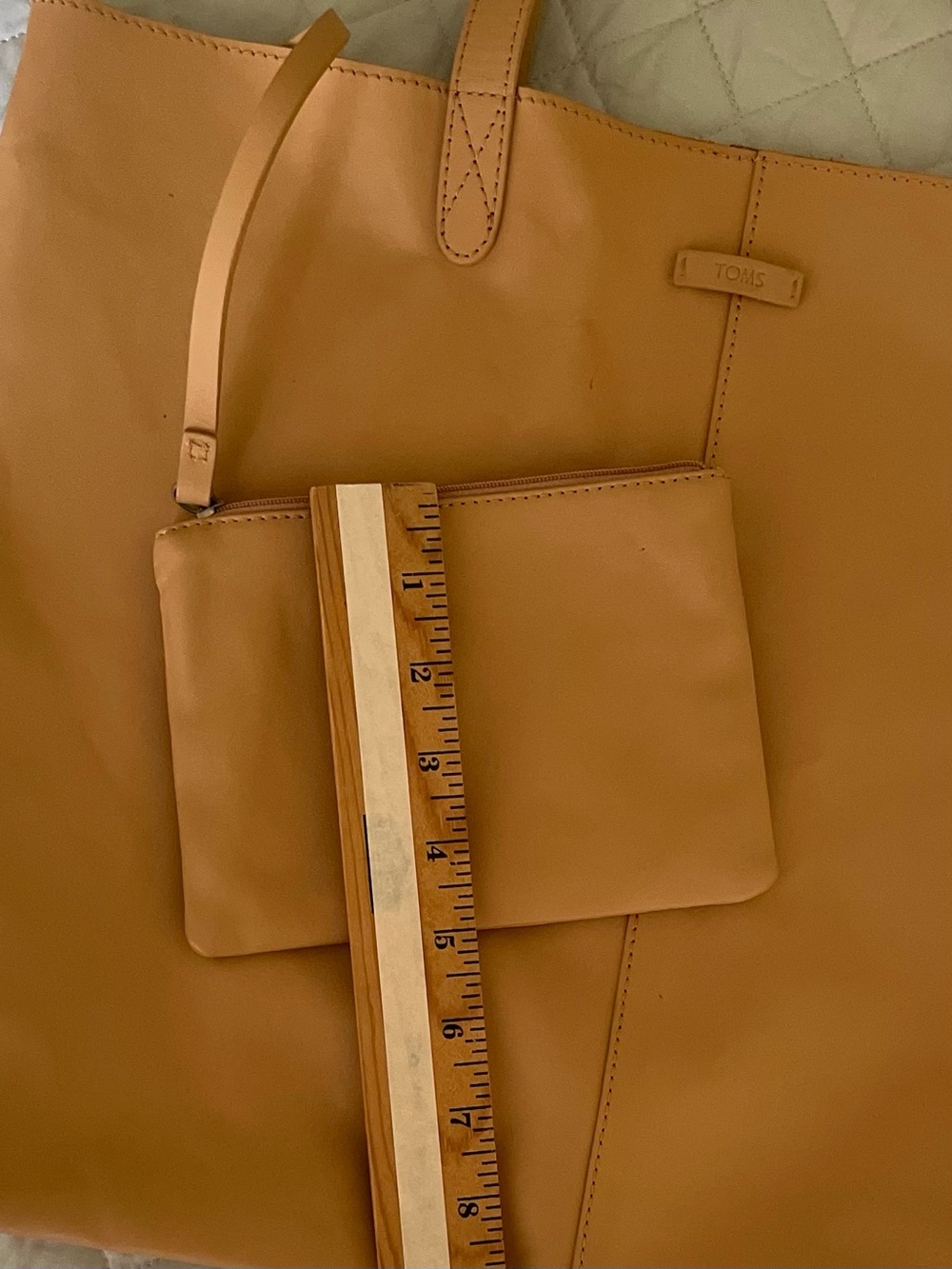 Toms Leather Tote with Detachable Wristlet - Picture 5 of 10